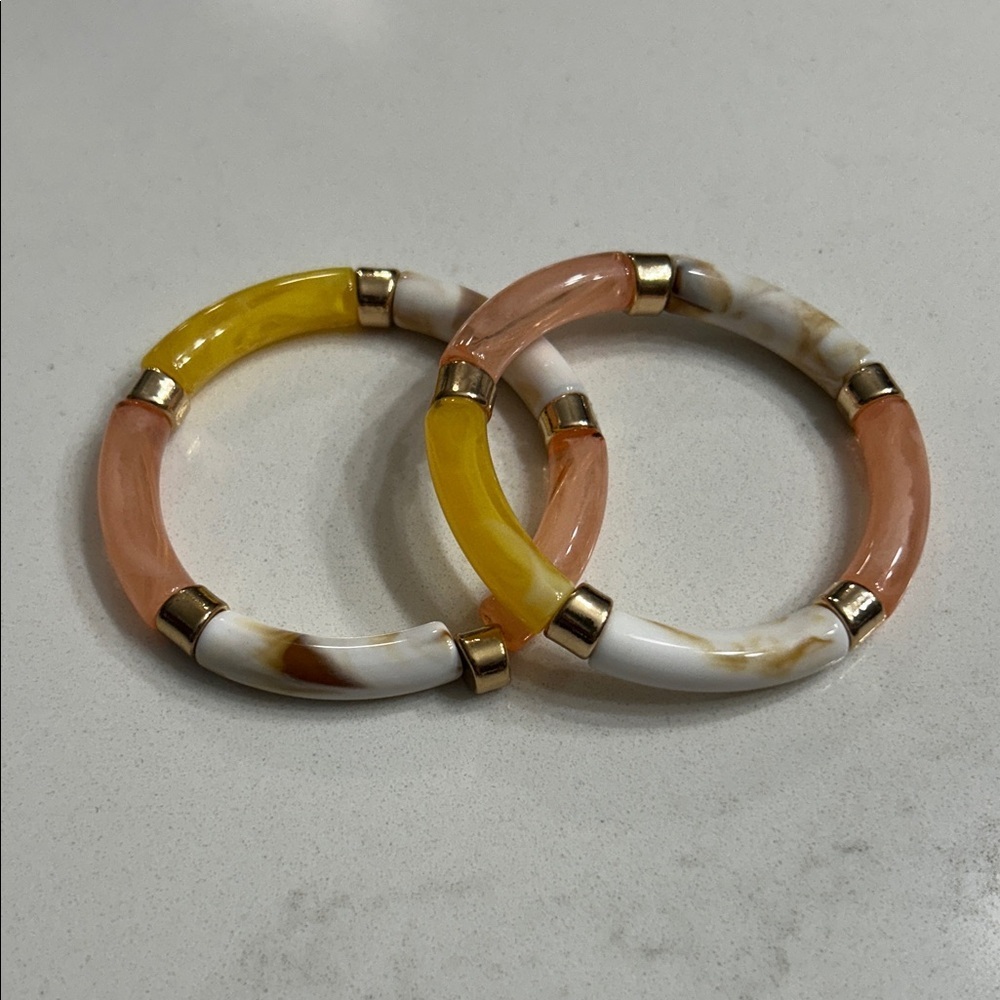 Elegant Multicolor Elastic Bangle Set